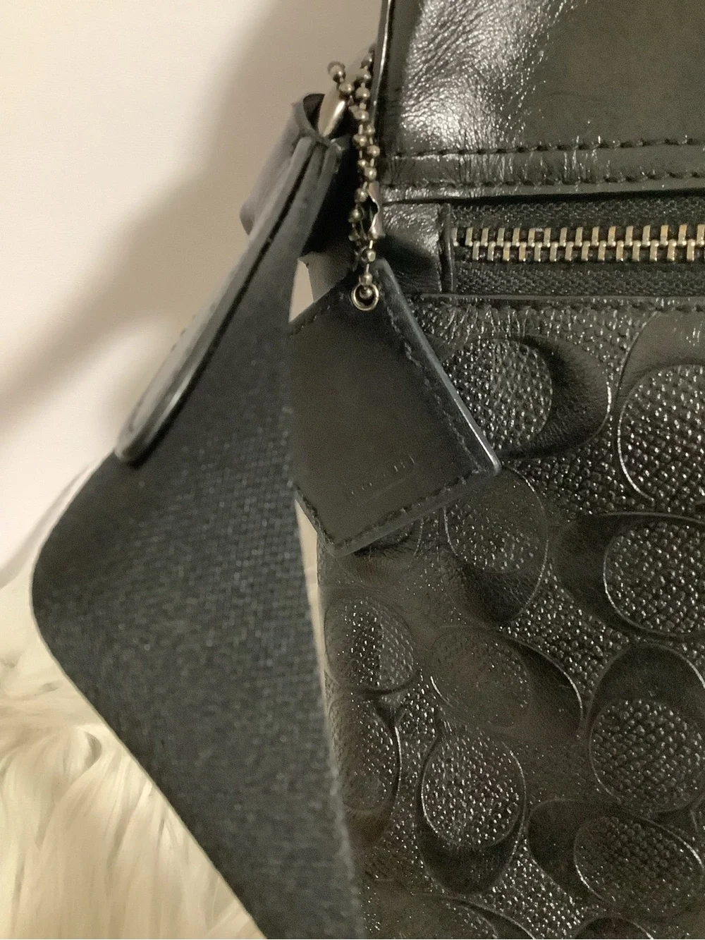 COACH Houston  Bag In Signature Leather Crossbody Black